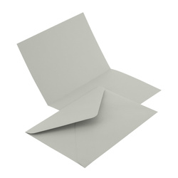 KOPERTA C6 NK EMERSON SZARY 114X162/105X148 KOPERTA:130G, KARTECZKA:210G 50 SZT.