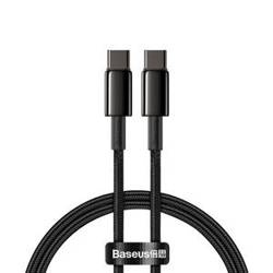 Kabel USB-C do USB-C Baseus Tungsten Gold, 100W, 1m (czarny)