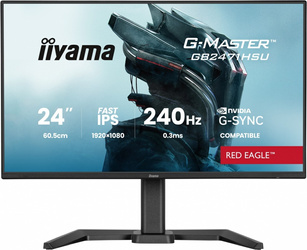 IIYAMA MONITOR 23,8 CALA GB2471HSU-B1 IPS,FHD,240HZ,2XHDMI,DP,1XUSB 3.2,     1XUSB C, ADAPTIVE G-SYNC - 1920 X 1080 @48-240HZ  DISPLAYPORT ONLY,