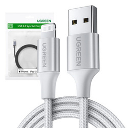Kabel UGREEN US199 USB-A-Lightning 1.5m (srebrny)