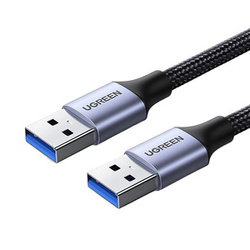 Kabel USB3.0, USB-A męski do USB-A męski, UGREEN US373 2A, 2m (czarny)