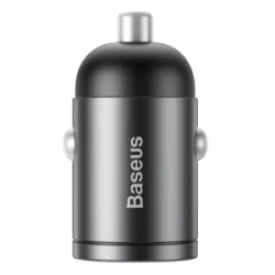 Mini ładowarka samochodowa Baseus Tiny Star USB-C, QC 4.0+, PD, 30W (szara)