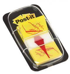 ZAKŁADKI INDEKSUJĄCE FOLIOWE 25,4X43,2MM 3M POST-IT® Z NADRUKIEM „RĘKA+OŁÓWEK” 680-31 50SZT