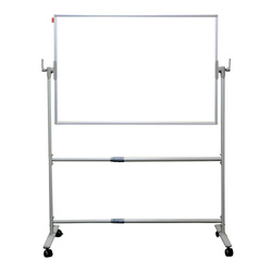 TABLICA SUCHOŚCIERALNA MAGNETYCZNA 100X200CM BIAŁA  MEMOBE OBROTOWA RAMA ALUMINIOWA