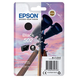 EPSON ORYGINALNY INK / TUSZ C13T02V14020, T02V140, 502, BLACK, 210S, 4.6ML, EPSON XP-5100, XP-5105, WF-2880DWF, WF2865DWF