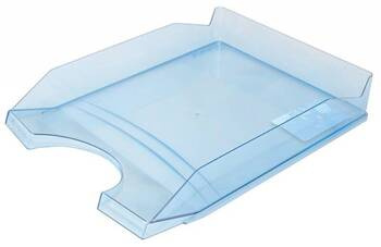 SZUFLADA A4 OFFICE PRODUCTS TRANSPARENTNA NIEBIESKA POLISTYREN/PP