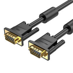 KABEL VGA (3+6) Z RDZENIAMI FERRYTOWYMI VENTION DAEBI 3M, 1080P 60HZ (CZARNY)