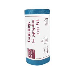 WORKI NA ŚMIECI LDPE NIEBIESKIE 35L 20SZT