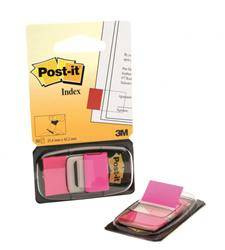ZAKŁADKI INDEKSUJĄCE FOLIOWE 25,4X43,2MM 3M POST-IT® 680-BP2EU JASKRAWORÓŻOWE 2X50SZT