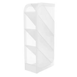 PRZYBORNIK NA BIURKO 202X50X90MM D.RECT PIONOWY PRZEZROCZYSTY BIAŁY