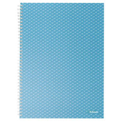 KOŁONOTATNIK A4 ESSELTE COLOUR'BREEZE 628476 NIEBIESKI W KRATKĘ KARTON 80KART