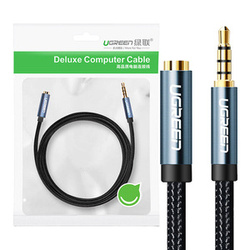 PRZEDŁUŻACZ AUDIO AUX JACK 3,5 MM UGREEN AV118, 1,5M (NIEBIESKI)