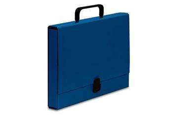 Teczka z rączką A4 VAUPE CLASSIC 304/03 niebieska tektura powlekana PP 2mm 40mm
