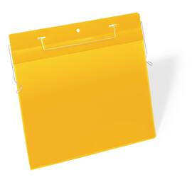 KIESZEŃ MAGAZYNOWA Z UCHWYTAMI Z DRUTU PIONOWA A4 DURABLE 175404 ŻÓŁTA 50 SZT
