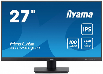 IIYAMA MONITOR 27 CALI PROLITE XU2793QSU-B6 IPS,QHD,100HZ,HDMI,DP,2X2W,2XUSB(3.2), FREESYNC