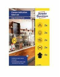 ETYKIETY 200MM OSTRZEGAWCZE DO OZNACZANIA AVERY ZWECKFORM 49415 ŻÓŁTO-CZARNE 12SZT