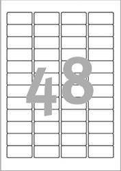 ETYKIETY SAMOPRZYLEPNE 45.7X21.2MM DO CZASOWEGO ETYKIETOWANIA AVERY ZWECKFORM USUWALNE L4736REV-25 BIAŁE 30ARK*48SZT