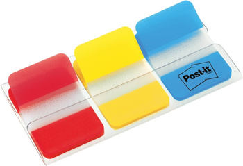 ZAKŁADKI INDEKSUJĄCE FOLIOWE 38X25MM 3M POST-IT® DO ARCHIWIZACJI 686-RYB MIX*3 3*22SZT
