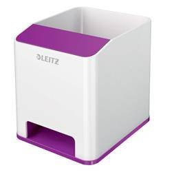 Przybornik ze wzmacniaczem dźwięku LEITZ WOW 53631062 biało-fioletowy