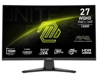 MSI MONITOR MAG 275CQF E18 27 CALI LED/WQHD/LED/CURVED/180HZ/CZARNY