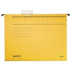 Teczka z perforacją zawieszkowa A4 LEITZ ALPHA 19850115 żółta karton 230g