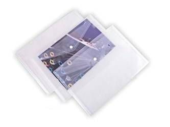 TECZKA KOPERTOWA NA GUZIK A4 FIAN W208BC-18 TRANSPARENTNA PRZEZROCZYSTA PP 0.18MM