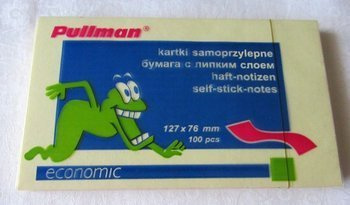Karteczki samoprzylepne 75x125 PULLMAN P0021 żółty 100 kart