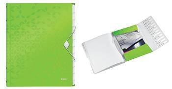 Teczka segregująca A4 LEITZ WOW 46340054 zielona PP 12 przegródek
