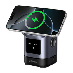 ŁADOWARKA INDUKCYJNA 2W1 DO IPHONE / AIRPODS UGREEN UNO W709, USB-C, 25W + KABEL USB-C DO USB-C 1M