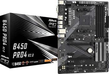 ASROCK PŁYTA GŁÓWNA B450 PRO4 R2.0 AM4 4DDR4 DP/HDMI M.2 USB3.2 ATX
