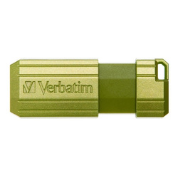 VERBATIM USB FLASH DISK, USB 2.0, 32GB, STORE,N,GO PINSTRIPE, ZIELONY, 49958, DO ARCHIWIZACJI DANYCH