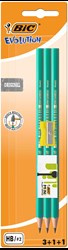 ZESTAW 3 X OŁÓWEK HB GUMKA BIC EVOLUTION ORIGINAL 650 HB 9420811 TEMPERÓWKA