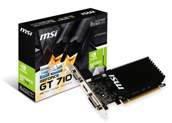 MSI KARTA GRAFICZNA GEFORCE GT 710 2GB DDR3 64BIT DVI/D-SUB/HDMI