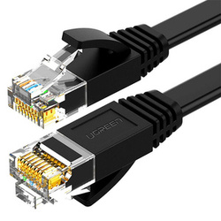 Płaski kabel sieciowy UGREEN NW102 Ethernet RJ45, Cat.6, UTP, 10m (czarny)