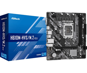 ASROCK PŁYTA GŁÓWNA H610M-HVS/M.2 R2.0 S1700 2DDR4 D-SUB/HDMI MATX