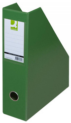 POJEMNIK NA CZASOPISMA A4/76MM Q-CONNECT ZIELONY PVC