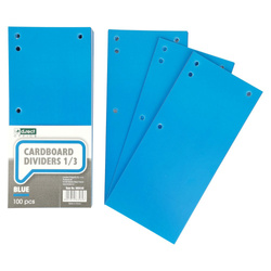 PRZEKŁADKI 1/3 A4 D.RECT NIEBIESKIE KARTON 200G 100SZT