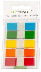 ZAKŁADKI INDEKSUJĄCE FOLIOWE 12X45MM Q-CONNECT MIX KOLORÓW 5X20 SZT