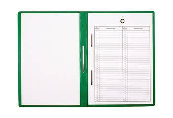 Skoroszyt plastikowy z perforacją A4 BIUR-FOL ST-23-02 zielony PVC 10szt