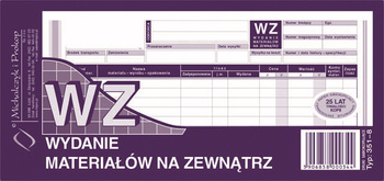 DRUK AKCYDENSOWY WZ WYDANIE MATERIAŁÓW NA ZEWNĄTRZ 1/3 A4 MICHALCZYK I PROKOP WIELOKOPIA 80 KART. 