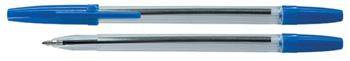 DŁUGOPIS OFFICE PRODUCTS NIEBIESKI 1.0MM PRZEZROCZYSTA