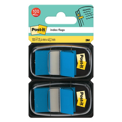 ZAKŁADKI INDEKSUJĄCE FOLIOWE 25,4X43,2MM 3M POST-IT® 680-B2EU NIEBIESKIE 2X50SZT
