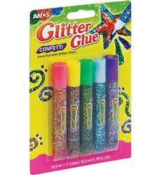 KLEJ BROKATOWY AMOS CONFETTI 170-1027 MIX KOLORÓW 5X10.5ML