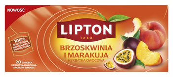 HERBATA BRZOSKWINIA I MARKUJA LIPTON OWOCOWA 20 TOREBEK