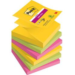KARTECZKI SAMOPRZYLEPNE CARNIVAL, 76X76MM 3M POST-IT® SUPER STICKY Z-NOTES 6X90 KART