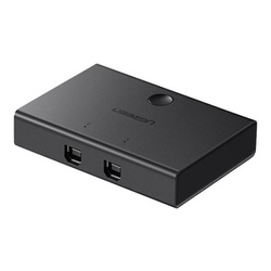 SWITCH PRZEŁĄCZNIK KVM USB 2X1 UGREEN 30345 USB 2.0 (CZARNY)