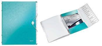 TECZKA SEGREGUJĄCA A4 LEITZ WOW 46340051 TURKUSOWA PP 12 PRZEGRÓDEK