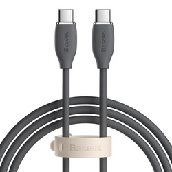 KABEL USB-C DO USB-C BASEUS JELLY, 100W, 1,2M (CZARNY)