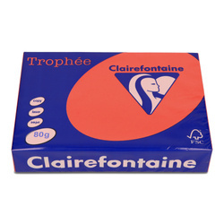 PAPIER KSERO KOLOR A4 TROPHEE CZERWIEŃ KORALOWA 80G 500 ARK