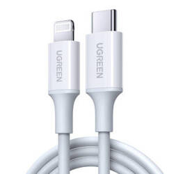 Kabel ładowania USB-C do Lightning UGREEN, PD 3A, 0,5m US171(biały)